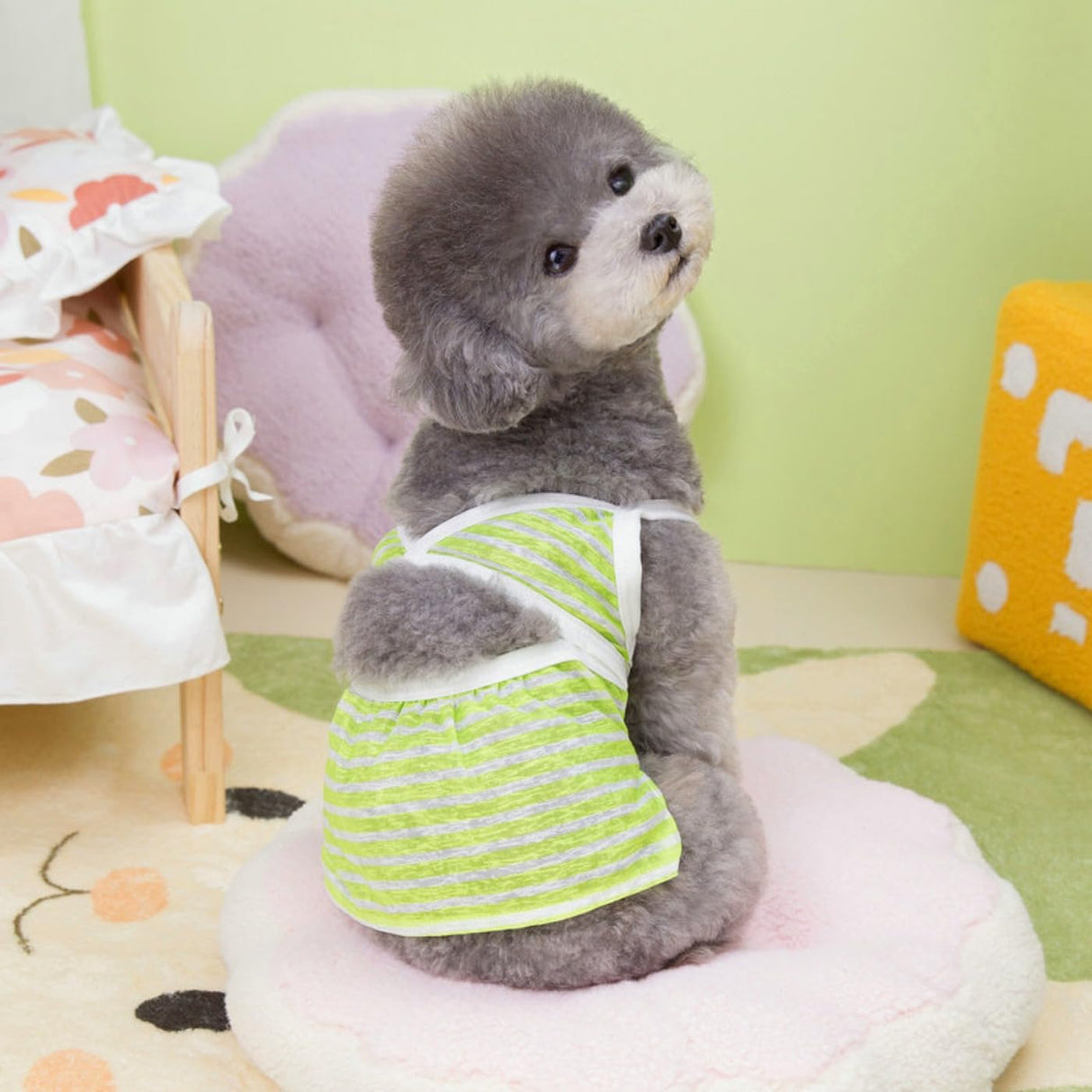Generic Summer Dog Bikini Swimsuit Dog Swimsuit Dog Bikini Dress Dogs Bathing Suits Beach Clothes Dog Beach Swimsuit Pet Skirts Dog Clothes for Cat Costume Dog Tutu Dresses Green XS