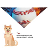 Soft Dog Bandana Kerchief Adjustable Washable Pet Scarf Triangle Bandana Paint Splash Ink Baseball