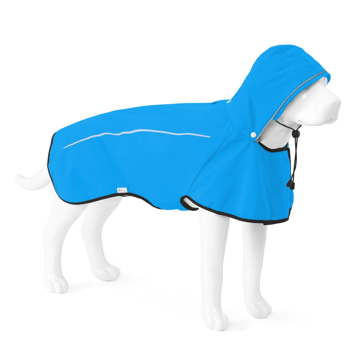 Mile High Life Dog Raincoat, Adjustable Waterproof Pet Rain Jacket, Reflective Hooded Poncho for Small Medium Large Dogs, Lightweight Breathable Pet Rain Coat (Blue,XL Chest 31"-37")