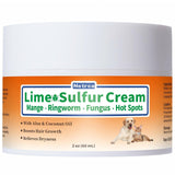 Netrca Lime Sulfur Cream, Mange Treatment Dogs, Ringworm Treatment for Cats & Dogs, Soothes Itchy, Dry, Inflamed Skin, Promotes Hair Regrowth, Low Odor, No Rinse Needed, 2oz