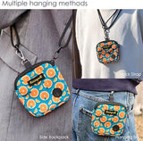 Dog Treat Pouch for Pet Walking and Training with Clicker Poop Bags Small Fanny Zipper Pack Holder for Puppy Snack Dispenser Kit for Leash and Outdoor Use (Fruit Orange)