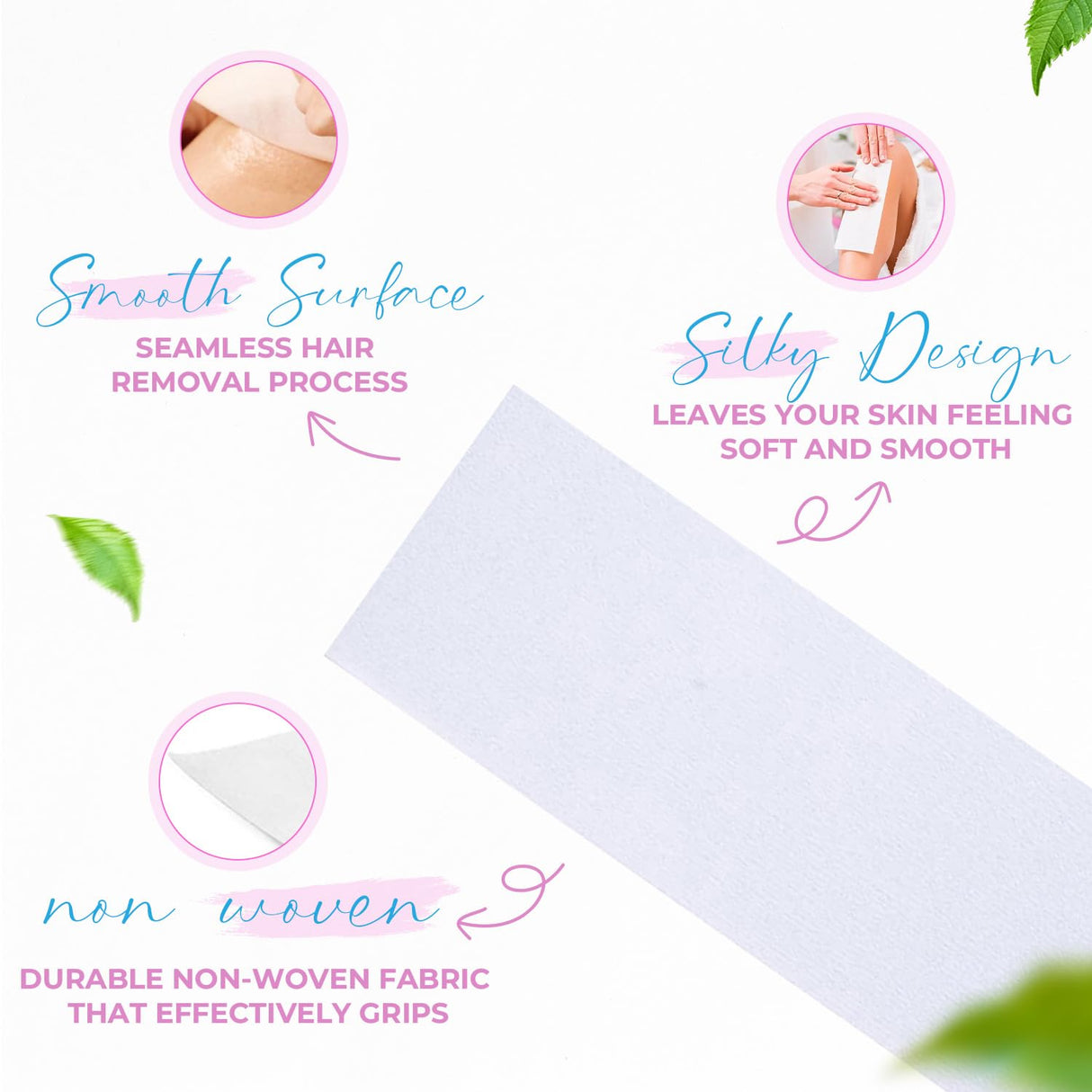 Non Woven Large 3x9 Body and Facial Wax Strips (100)