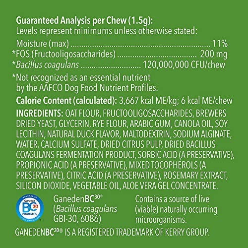 Amazon Brand - Wag Probiotic Supplement Chews for Dogs, Supports Digestive Health and Gut Flora, Natural Duck Flavor, 160 Count, Pack of 1