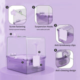YOOSO WING Automatic Bird Baths for Cage – Indoor Parakeet Bath with Pump, Bird Shower with 2 Modes Running Water, Bird Cage Accessory for Pet Birds Conure Budgies Cockatiels Lovebird (Purple)