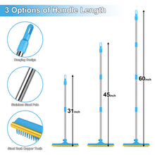 Load image into Gallery viewer, 3 in 1 Carpet Rake for Pet Hair Removal, Reusable Pet Hair Remover Broom, 60'' Adjustable Long Handle Dog and Cat Hair Remover Tool Set of 3, Lint Remover Scraper for Carpets, Rugs, Mats, Couch, Car
