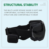 Large Dog Sunglasses, Dog Goggles with Adjustable Strap, UV Protection, Winproof, Snowproof