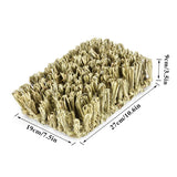 Hamiledyi Rabbit Grass Bed Bunny Natural Straw Woven Mat Guinea Pig Hay Mat Chew Mat for Rabbit Guinea Pig Chinchilla Squirrel Hedgehog(10.6x7.5x3.5inches)