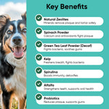 iHeartDogs Clean Teeth & Fresh Breath Dental Powder for Dogs - Targets Tartar & Bad Breath - Natural Herbal Blend with Kelp, Probiotics - Mint, 90 Servings