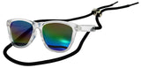 G014 Dog Cat Pet 80s Sunglasses Goggles for Small Breeds up to 15lbs (2-Pack Black+ Clear-Rainbow Mirror)