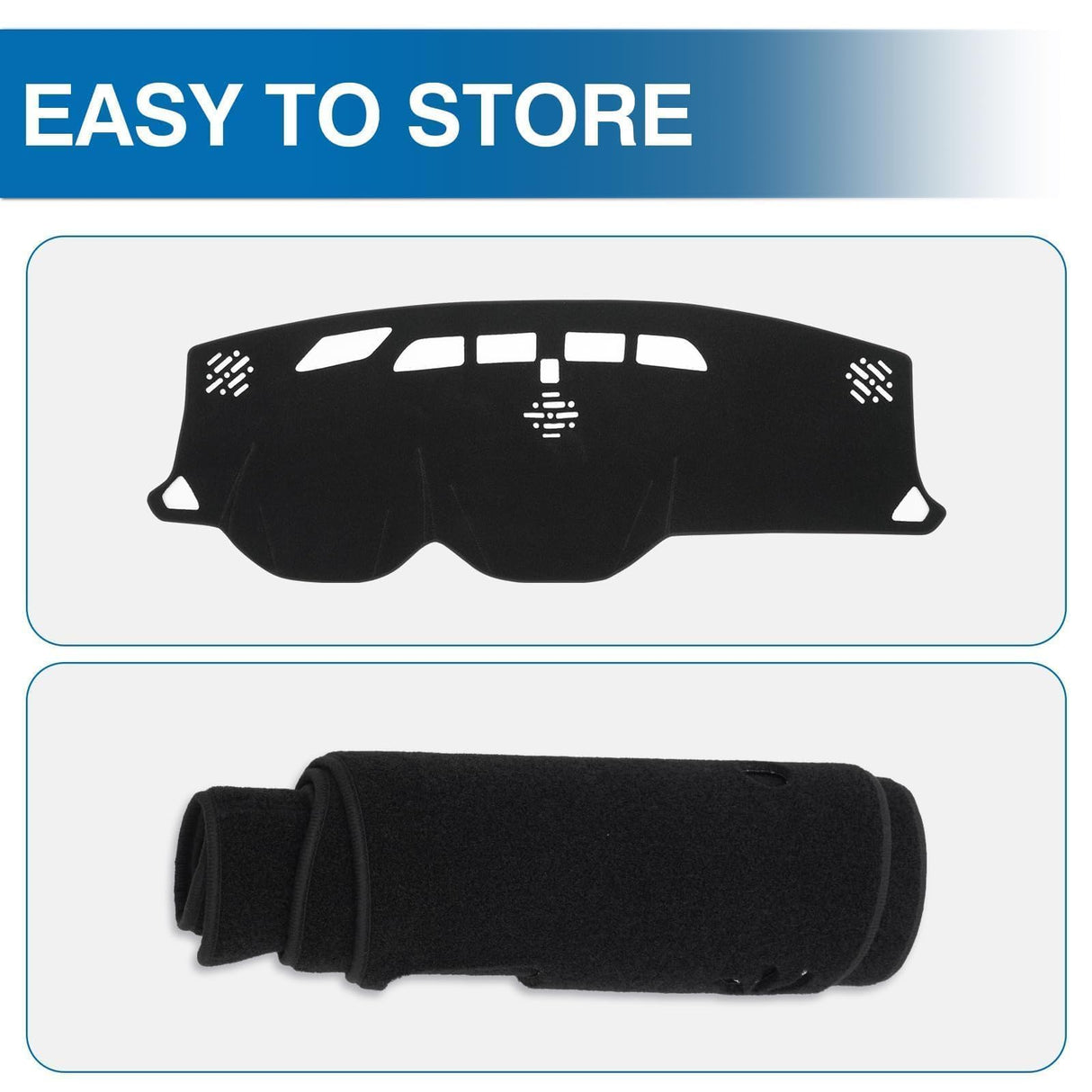 KUST Black Dash Cover for Chevy Chevrolet Traverse 2018-2023 (L, LS, LT,Premier, High Country) Polyester Dashboard Cover Non-Slip Interior Accessories for Traverse Custom Fit Dash Mat
