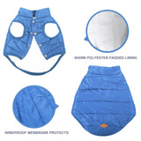 TQFlow Warm Dog Coat, Windproof Dog Jacket Fleece Pet Winter Coats Solid Color Dogs Clothes Cold Weather Pet Jacket Vest Soft Puppy Apparel for Small Medium Dogs Cat (XL, Blue)