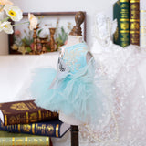 Furbabycare® Fashion Sweet Puppy Dog Autumn and Winter Princess Skirt Pet Dog Lace Cake Camisole Tutu Dress J-Blue X-Small