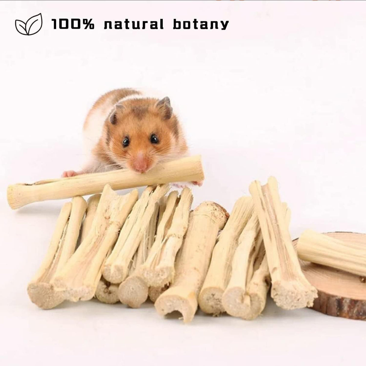 WYOMER 2lb Natural Sweet Bamboo Chew Toys for Pets - Molar Chew Sticks & Treats for Animals