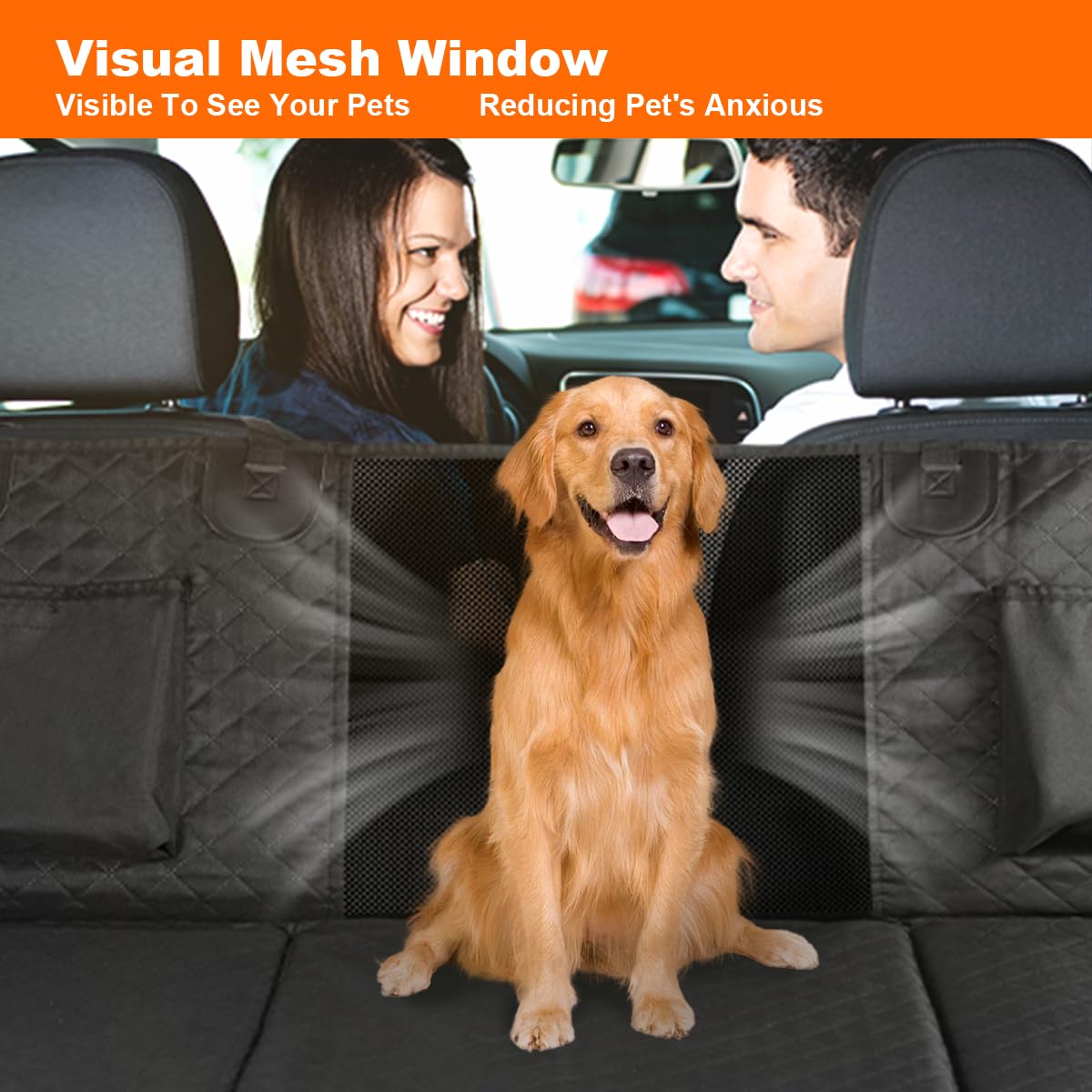 Vailge Dog Car Seat Cover for Trucks,Large Back Seat Extender for Dogs,Waterproof Non Inflatable Hard Bottom Dog Seat Cover for Trucks F150, RAM1500,Silverado,GMC Sierra