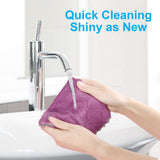 12PCS Kitchen Towels Dish Cloths, Reusable Cleaning Rags 10x6in