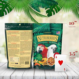 LAFEBER'S Tropical Fruit Nutri-Berries Pet Bird Food, Made with Non-GMO and Human-Grade Ingredients, for Macaws (10 Ounce Pack of 2)
