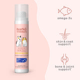 Bark & Whiskers Krill Oil Liquid Pump - Omega-3 Fatty Acids for Cats & Dogs - Supports Joint Comfort, Skin & Brain Function - Antioxidant Support - 1.45 Fl Oz (186 Pumps)