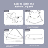 Rainmr Orthopedic Dog Bed for Small and Medium Dogs, Memory Foam Pet Bed with Washable Removable Cover, Nonskid Bottom, Waterproof, for Indoor, Outdoor, Crate ＆ Car Use, 30x20x6 Inches, Brown Grey