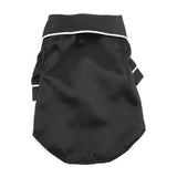 Zunea Faux Silk Dog Pajamas Shirts for Medium Size Dogs Soft Lapel Sleepwear Two-Legged Indoor Pjs Clothes T Shirt Pet Holiday Party Outfits Apparel Black 4XL