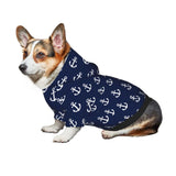 Keep Your Pets Warm and Cozy with Dog Sweatshirt and Winter Clothing, Navy Nautical Anchor Pets wear Hoodies
