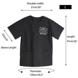 Noverlife Short Sleeves Pet Grooming Smock with 2 Pockets, M Size, Splash Proof Anti-Static Pets Beautician Work Clothes, Dog Cat Groomer Cosmetologist Uniforms for Pet Shop Men Women