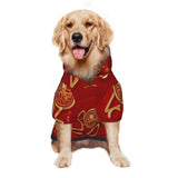 Year of The Horse 2026 Happy Chinese New Year Dog Hoodie Pullover Pet Costume Outfit Clothes for Medium Large Dogs Pet Sweater with Hat Hooded Sweatshirt Coat Small