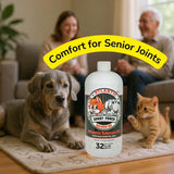 32 oz Salmon Oil for Dogs & Cat's, 100% Pure Atlantic Salmon Oil, Supplemental Fish Oil for Healthy Dog's Coats, Omega 3 Dog Fish Oil Liquid for Coats and Itchy Dry Skin, Helps with HIPS & Joints.