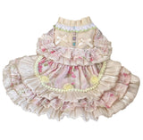 MaruPet Elegant Princess Lace Dress Tutu Queen Style with Bowknot for Small, Extra Small Dog Teddy, Pug, Chihuahua, Shih Tzu, Yorkshire Terriers K-Pink X-Large