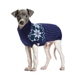 FUAMEY Dog Christamas Sweater, Warm Dog Sweater Classic Snowflake New Year Turtleneck Sweaters Knitwear Cold Weather Dogs Pullover for Small Medium Dogs Puppies & Cats Bulldogs Corgi with Leash Hole