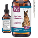 PetAlive ComfyPet Pain Relief for Dogs & Cats – Natural Homeopathic Supplement for Pet Joint & Mobility Support – 2 fl oz Drops – Made in USA