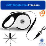 American Kennel Club Retractable Dog Leash, 16.4ft, Tangle-Free, Ergonomic Grip, One-Hand Brake, for Medium & Large Dogs up to 66