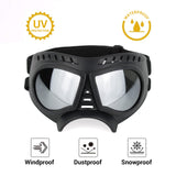 NAMSAN Dog Goggles Small Breed, UV-Protection Doggie Sunglasses for Small to Medium Dogs, Soft Doggy Eye Protection, Anti-Fog Anti-Dust Windproof Snowproof, Adjustable Straps, Lens Silver