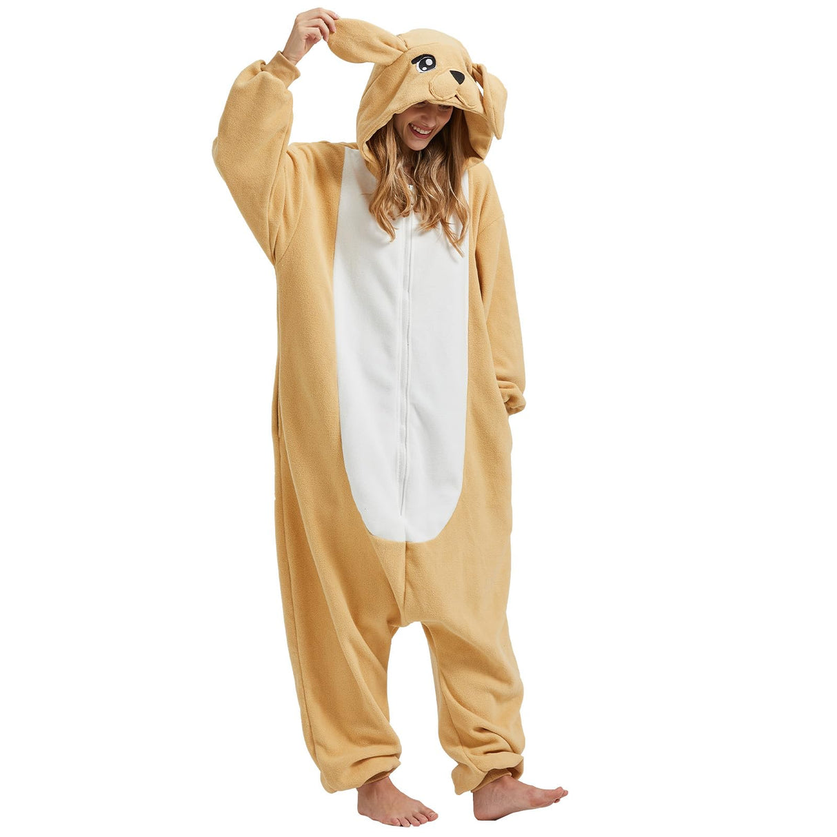 BETIFUHOM Golden Retriever Dog Onesie Pajamas Halloween Costume Unisex Cartoon Dog Animal Christmas Cosplay