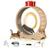 Naviconvex Cat Wheel, 48" XL Large Cats Exercise Running Wheel, Cat Treadmill for Indoor Cats