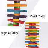 MEWTOGO 2Pcs Bird Toys - Parrot Toys with Multicolored Natural Wooden Blocks, Bird Chewing Sticks Toys for Conures Parakeets Cockatiels Lovebirds African Grey Macaws Amazon Parrots Gift