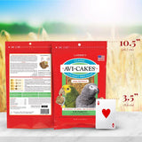 LAFEBER'S Classic Avi-Cakes Pet Bird Food, Made with Non-GMO and Human-Grade Ingredients, for Parrots (12 oz Pack of 2)