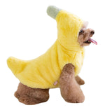 Dog Banana Winter Coat, Cute Extra-Warm/Soft Jackets for Small Dogs Under 35 lbs, Halloween Christmas Dress Up Outfit Clothes (Large)