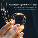 4 Pack 880 LED Battery Operated Firefly Bunch Lights, Remote Control Timer 8 Flashing Modes Copper Wire Waterfall Lights, Fairy Lights Waterproof for Christmas Patio Party Outdoor Decor (Warm White)