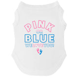 Pink Or Blue? We Love You Dog Tee Shirt | Sleeveless Breeds | Gender Reveal | Baby Announcement | Pregnancy Reveal | Boy or Girl |White, Medium 824