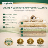 Luoglude 35oz Natural Aspen Wood Pet Bedding – Low Dust, Odor Control & Ultra Absorbent Shavings for Hamsters, Parrots, Guinea Pigs & Small Animals