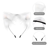 SMILETERNITY Handmade Fox Wolf Cat Ears Headwear Costume Accessories for Halloween Christmas Cosplay Party (White)