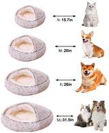 Cozy Cocoon Dog Bed, Comfy Cocoon Pet Bed, Cozy Cocoon Pet Bed for Dogs, Dog Bed Medium Size Dog (Gray, S（15.7in）)