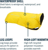 Ruffwear, Vert Dog Winter Jacket, Insulated Waterproof Dog Coat with Harness Leash Portal, Breathable Design with Leg Loops, Windproof Extended Coverage, Reflective Trim, Blue Pool, Large
