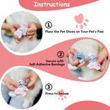 Disposable Dog Booties for Dogs Cats Paw Protector,Waterproof and Breathable with Adjustable Bandage,32Pcs Pet Booties for Small Medium Large Dogs Indoor & Outdoor Use(L,Paw Width:2.57~3.15inches)