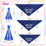 GreenJoy Dog Birthday Party Outfit Decoration Set Supplies - Birthday Bandana, Sweater & Party Hat Gift for Small, Medium & Extra Large Dogs Girl and Boy (Small, Birthday Blue)
