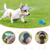 2024 New Outdoor Sun Protection Hood for Dogs, Canvas Hat With Ear Holes and Adjustable Neck Strap (Cloud Green, Medium)