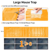6 Pack 47 * 11 in Large Rat Traps, Heavy Duty Sticky Mouse Traps for House Indoor, Extra Strength Snake Traps for Mice Rat Snake Roach Lizard Spider Scorpion and Other Pests