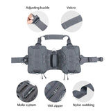 EXCELLENT ELITE SPANKER Dog Pack Dog Saddle Bag Backpack for Camping Hiking Medium & Large Dog with 2 Capacious Side Pockets (M, Grey)