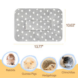 Tierecare 5PCS Guinea Pig Bed Soft Rabbit Bedding Cage Liner Warm Bunny Mats Pee Pads Fleece Blanket Plush Hamster Sleep Beds Ferret Squirrel Hedgehog Rat