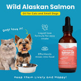 Paramount Pet Health Wild Alaskan Salmon Oil for Cats & Small Dogs, Supports Skin, Coat, Joint & Overall Well-Being, Pure & Premium Alaskan Salmon Oil for Dogs & Cats with No Fillers, 2 oz
